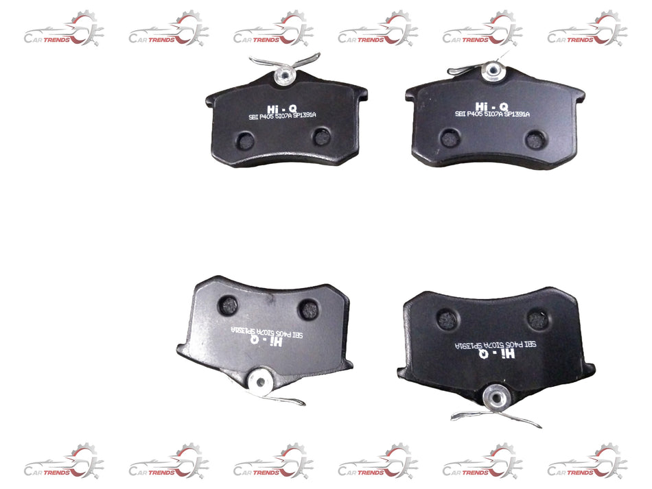 Rear brake pad for Audi A1, A3, Skoda Octavia, Laura, Jetta, Beetle, Rapid, and Yeti by CarTrends, showing the brake pad.