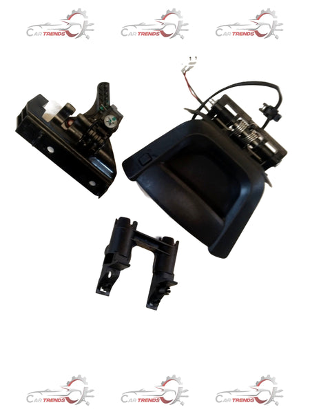 CarTrends passive keyless entry door handle for XUV500 front right outer view, showing the sleek black exterior and handle design.