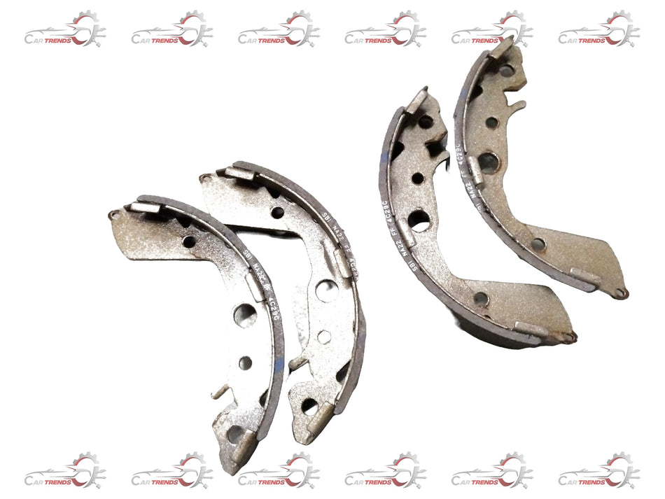 Rear brake pad for City 1 2 3 by CarTrends, showing the metal backing and friction surface of the brake pad.