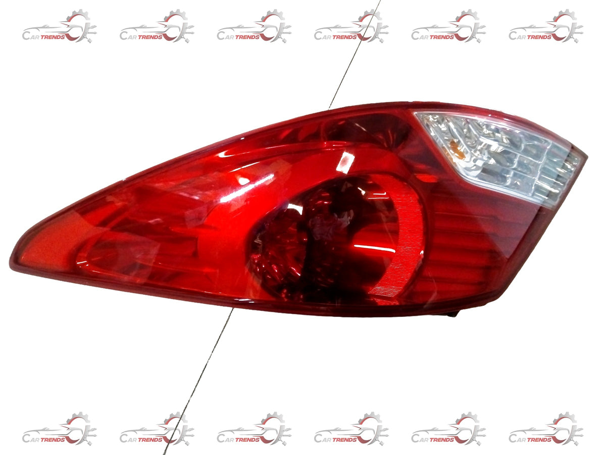 Hyundai Verna right tail lamp assembly with clear lens and red and white lighting elements.