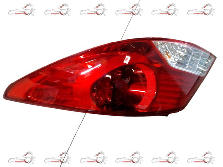 Hyundai Verna right tail lamp assembly with clear lens and red and white lighting elements.