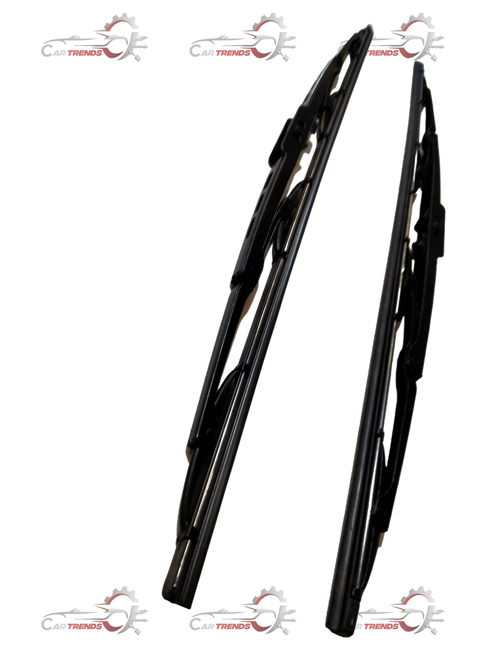 CARTRENDS 21-inch all-car wiper blade with black rubber and metal frame for clear visibility in various weather conditions.