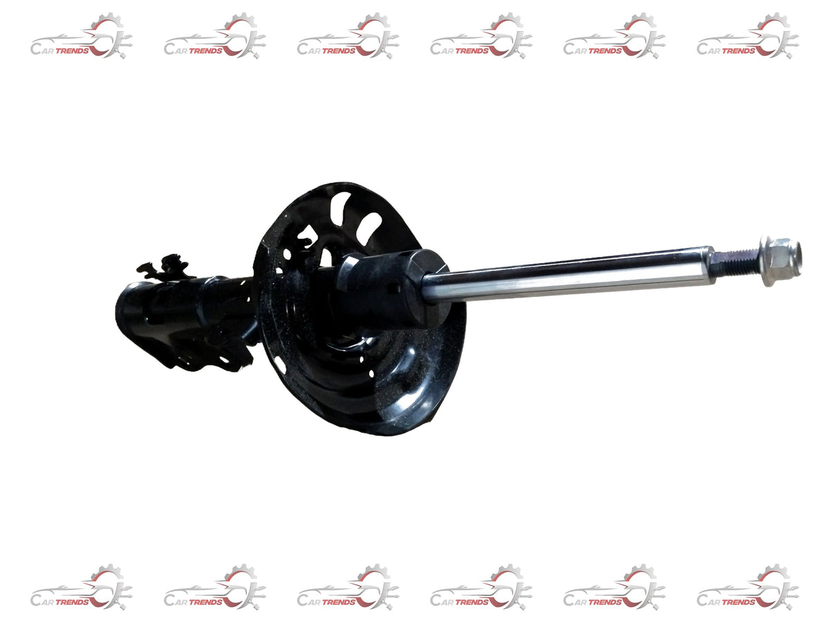 Front left suspension strut assembly for Invicto by CarTrends, showing the assembled shock absorber and mounting components.
