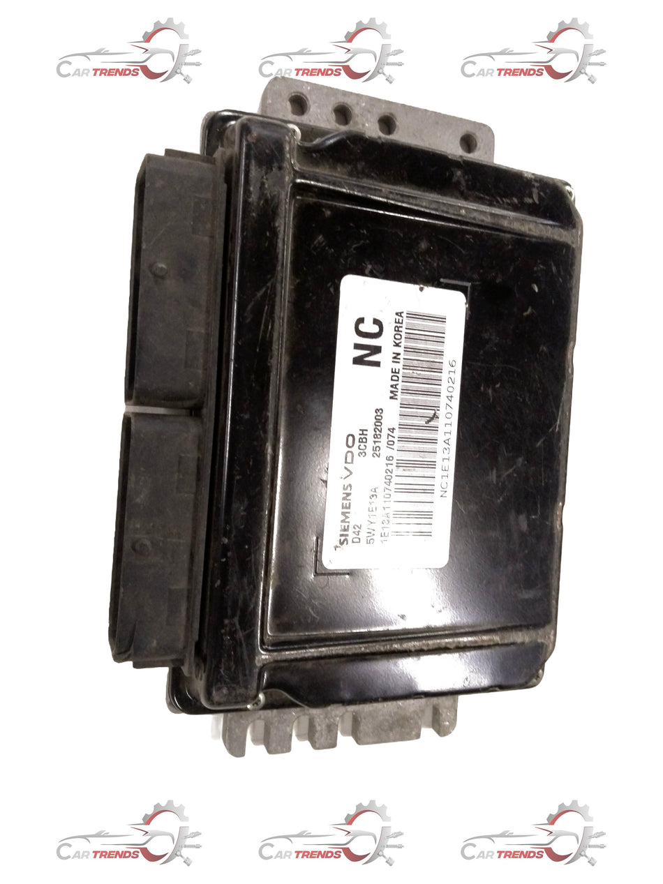 Chevrolet Aveo engine control module assembly by General Motors, showing the electronic control unit with wiring connections.