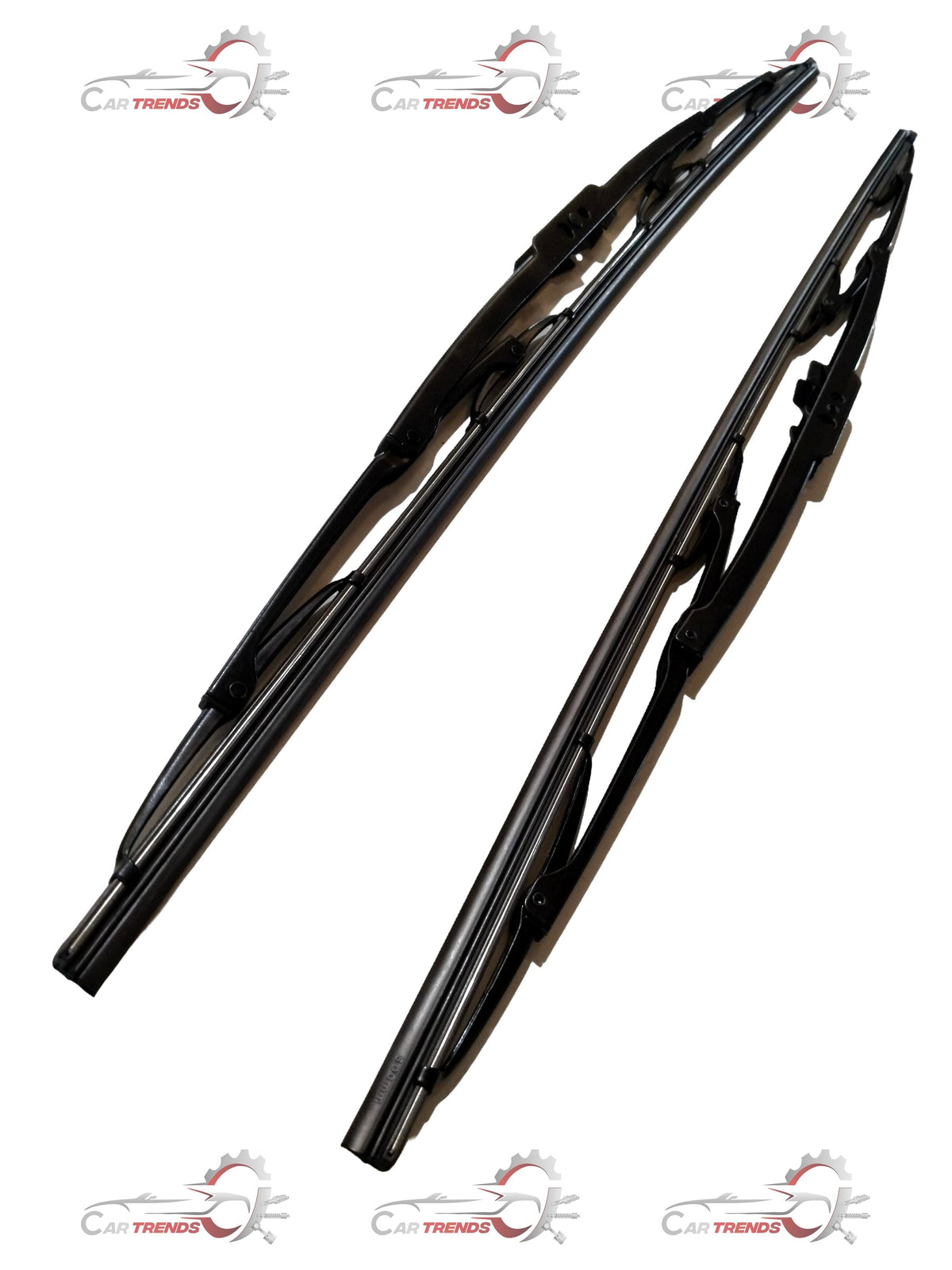 CARTRENDS 24-inch wiper blade for all cars, showing the durable rubber edge and metal frame for clear windshield wiping.