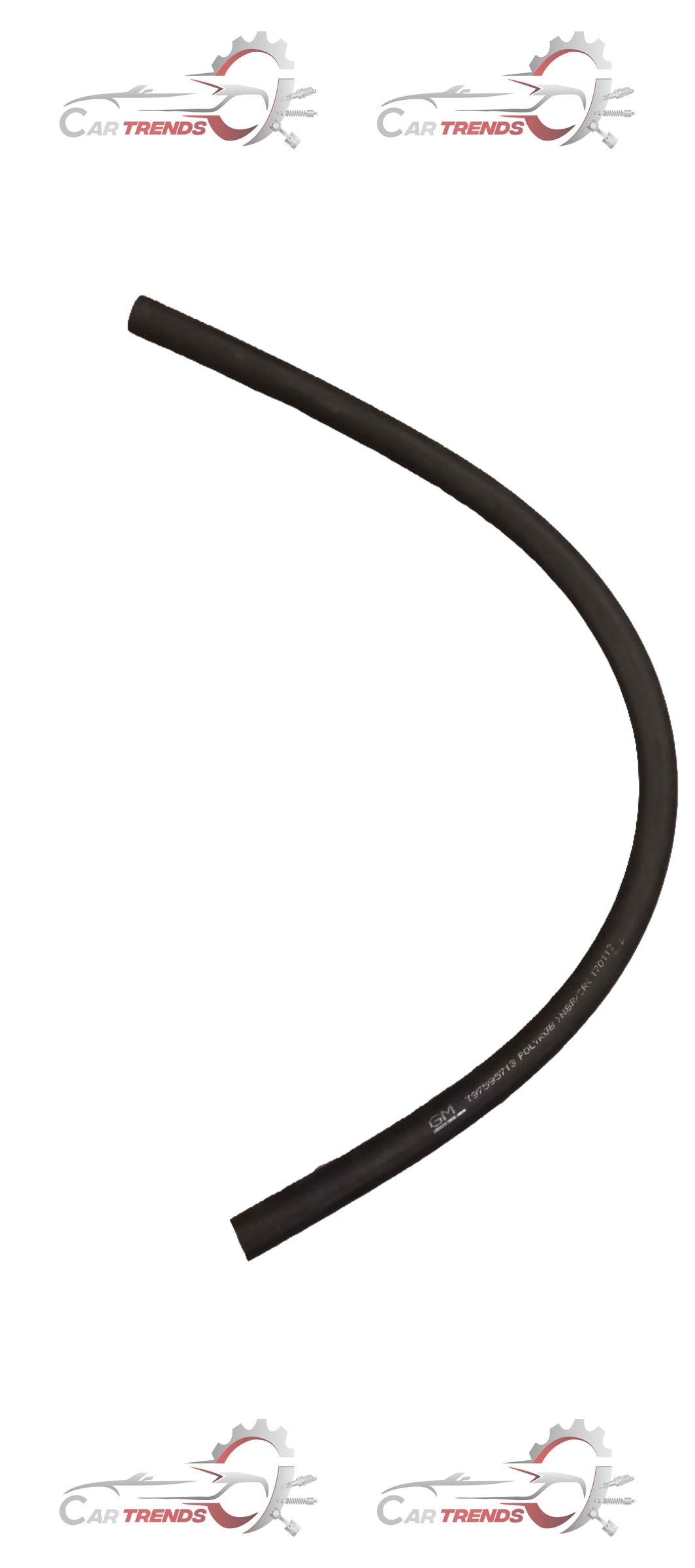 Rubber fuel filter hose for Chevrolet Tavera engine, used for fuel injection system, manufactured by General Motors.