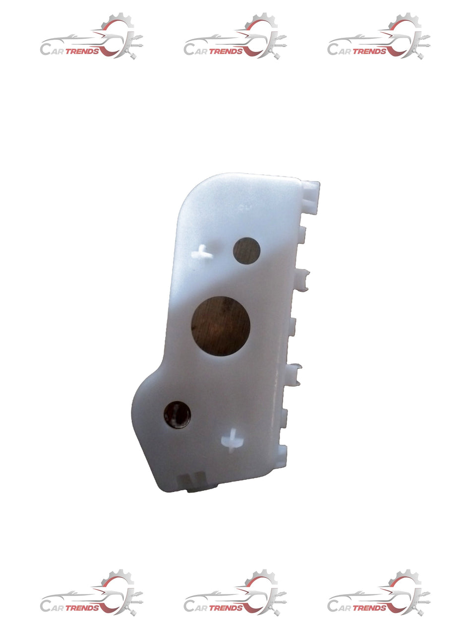 Mahindra Scorpio bumper bracket right side spare part by CarTrends, shown in close-up with mounting details.