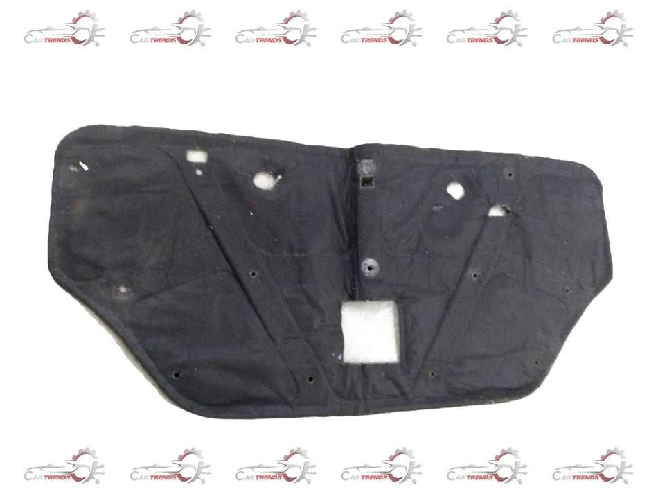 Chevrolet Aveo engine insulation hood part by General Motors, showing the insulated hood component with engine bay view.