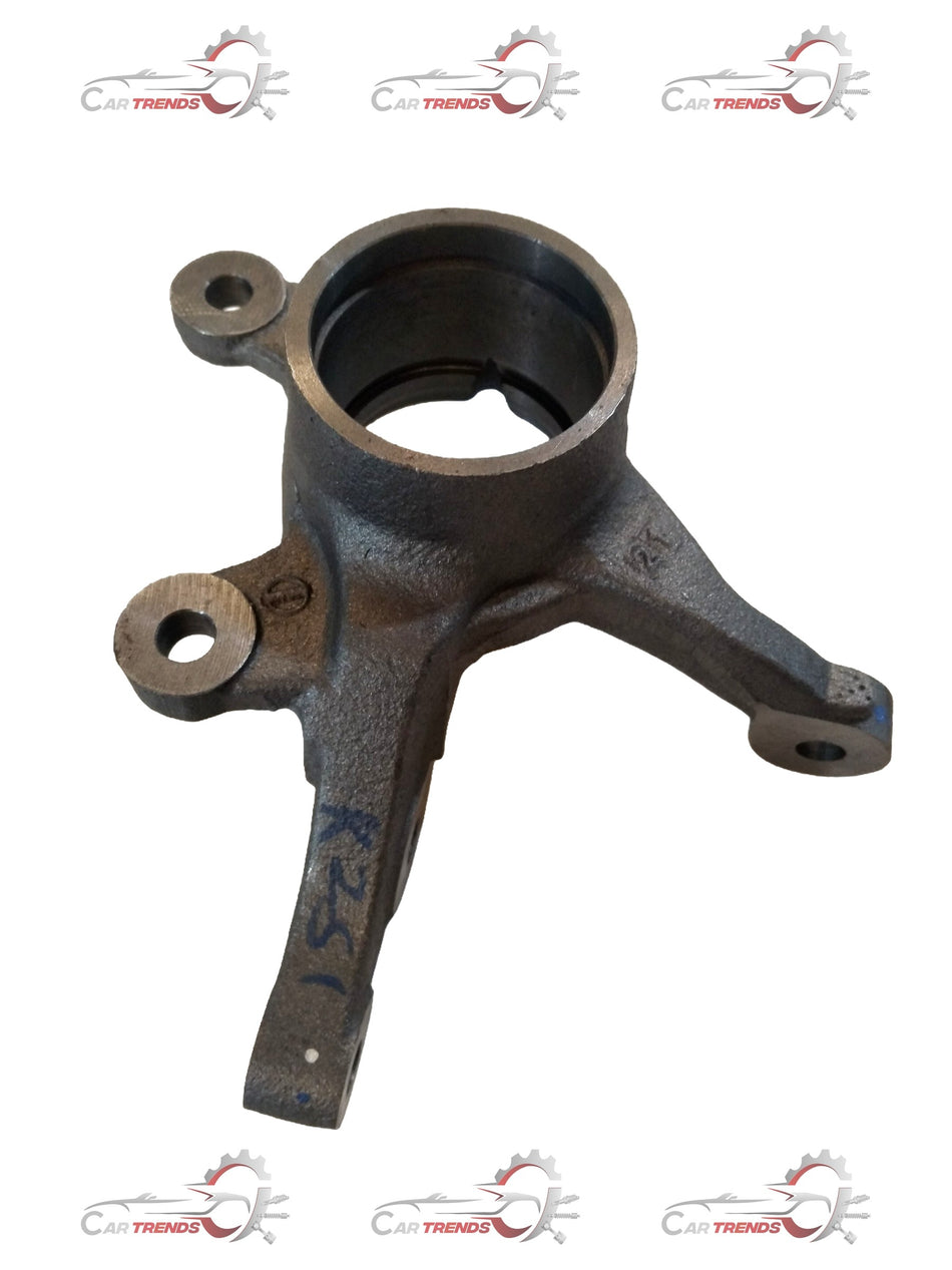 Renault knuckle spindle from CarTrends, showing the metal component with bolt holes and mounting surface for vehicle suspension.