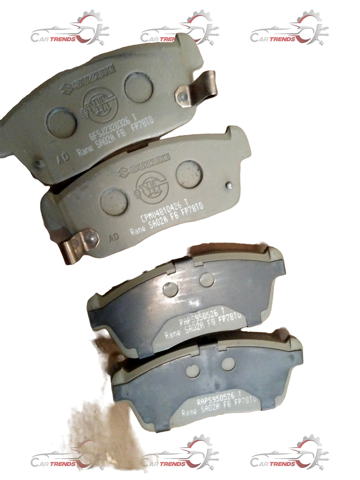 Front brake pad for Maruti Suzuki Eeco Facelift 2022+ showing the brake pad component with metal backing and friction surface.