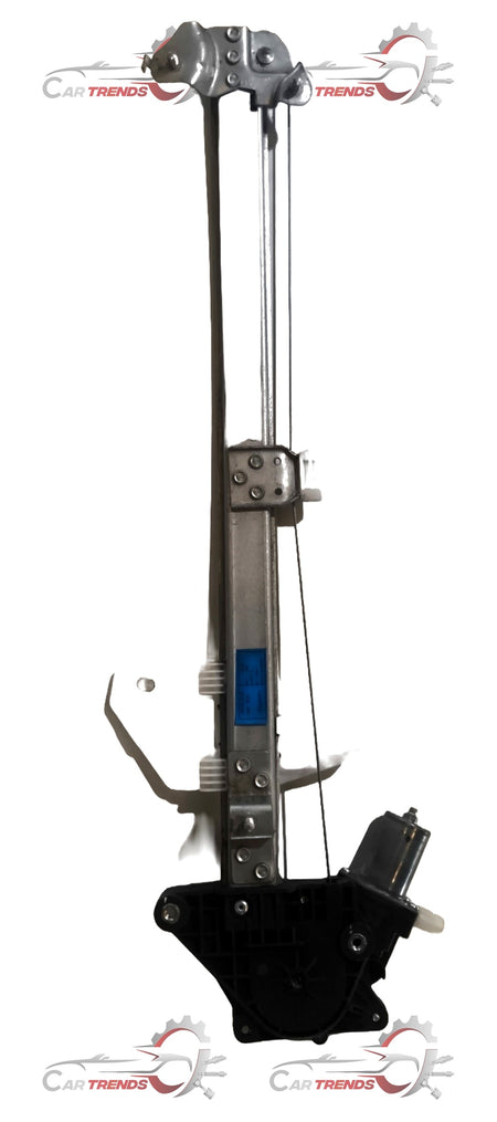 Maruti CarTrends left side Vitara Brezza regulator assembly, automotive part with visible mounting brackets and electrical connections.