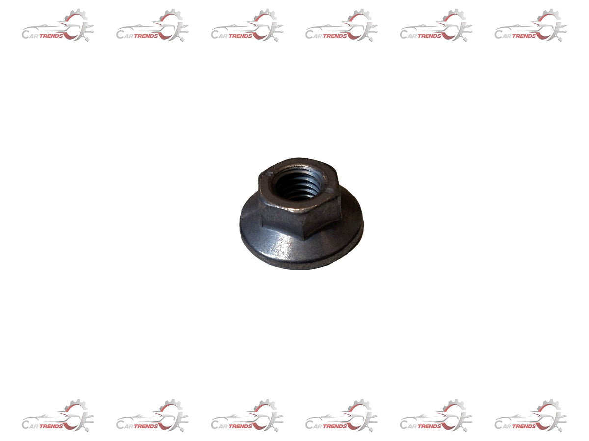 Renault HEX NUT by CarTrends, close-up of a metal hex nut used for vehicle assembly and repair.