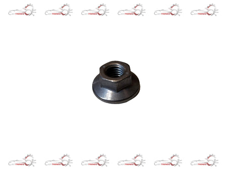 Renault HEX NUT by CarTrends, close-up of a metal hex nut used for vehicle assembly and repair.