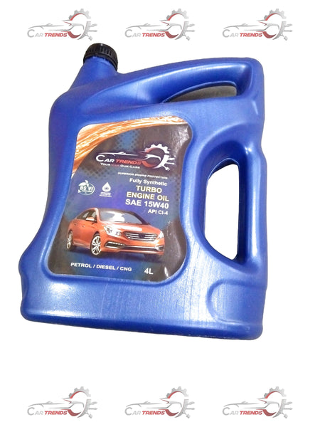 CARTRENDS 15W40 car engine oil 4-liter pack for all car types and variants, shown in a 4L container.