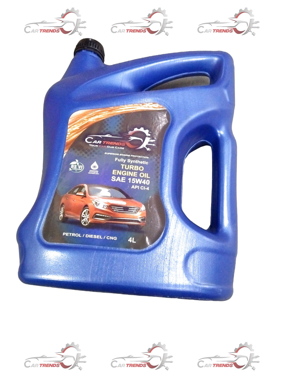 CARTRENDS 15W40 car engine oil 4-liter pack for all car types and variants, shown in a 4L container.