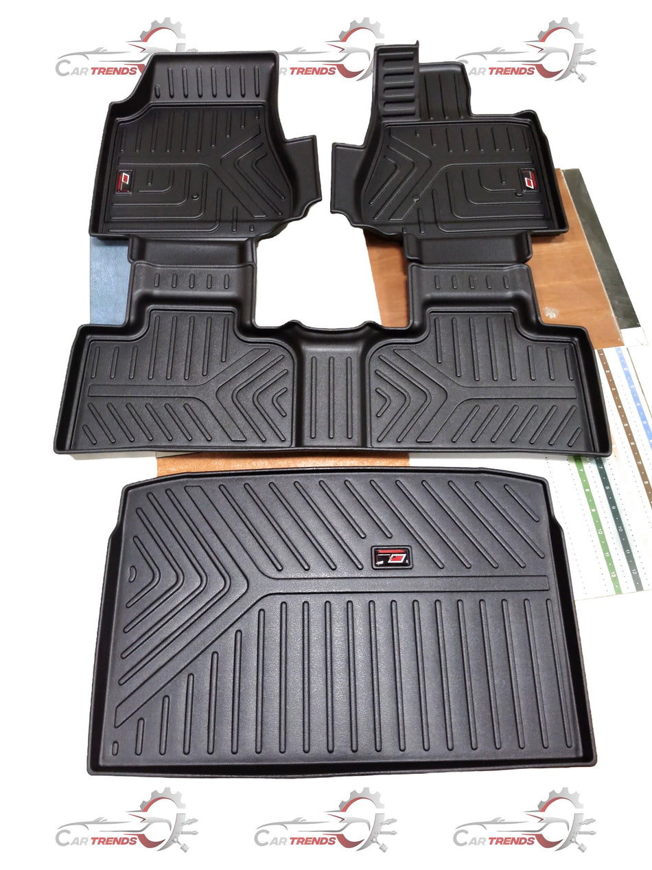 Black Gfx Lifelong Mats for Vinfast VF6 EV 2025 onwards, durable floor mats protecting vehicle interior.