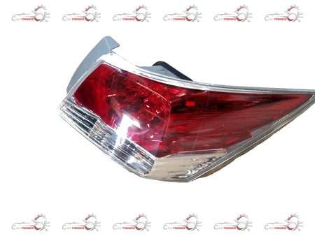 Honda Accord right tail light assembly showing clear lens, red brake light section, and mounting points for vehicle rear lighting.