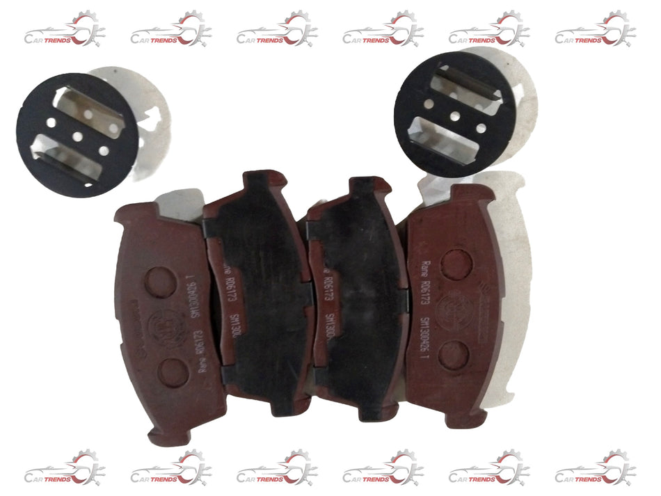 Maruti Suzuki Alto K10 front brake pad, part #55810M76G10, showing the new brake pad with metal backing and friction surface.