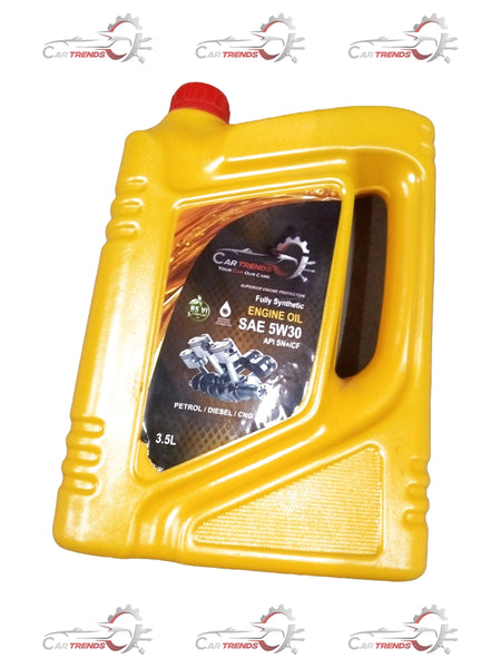CartTrends 5W30 3.5L car engine oil container for all car types and variants, showing the oil bottle with label and cap
