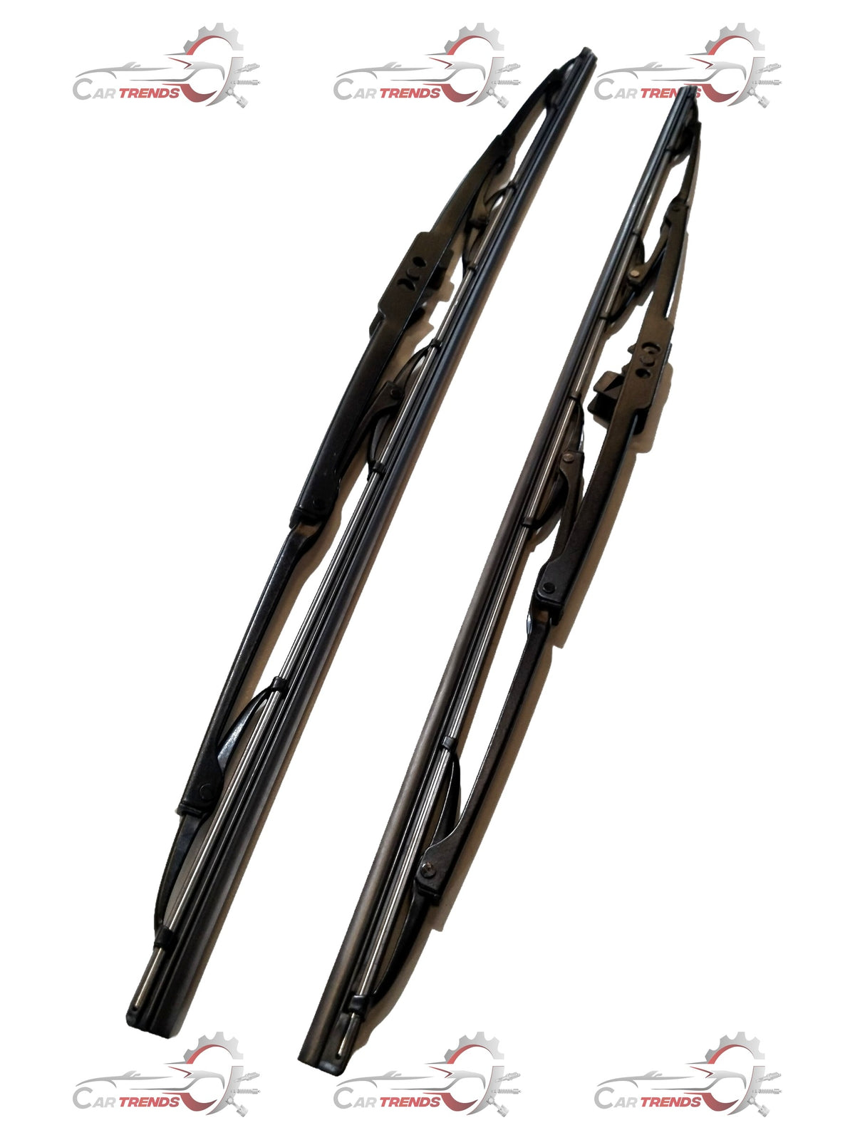 CARTRENDS 22-inch wiper blade for all cars, showing the sleek rubber edge and metal frame design for clear windshield visibility.