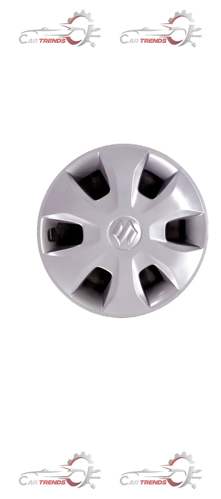 Maruti Suzuki wagonr wheel cover with black and silver design, fitted on a car wheel for protection and style.