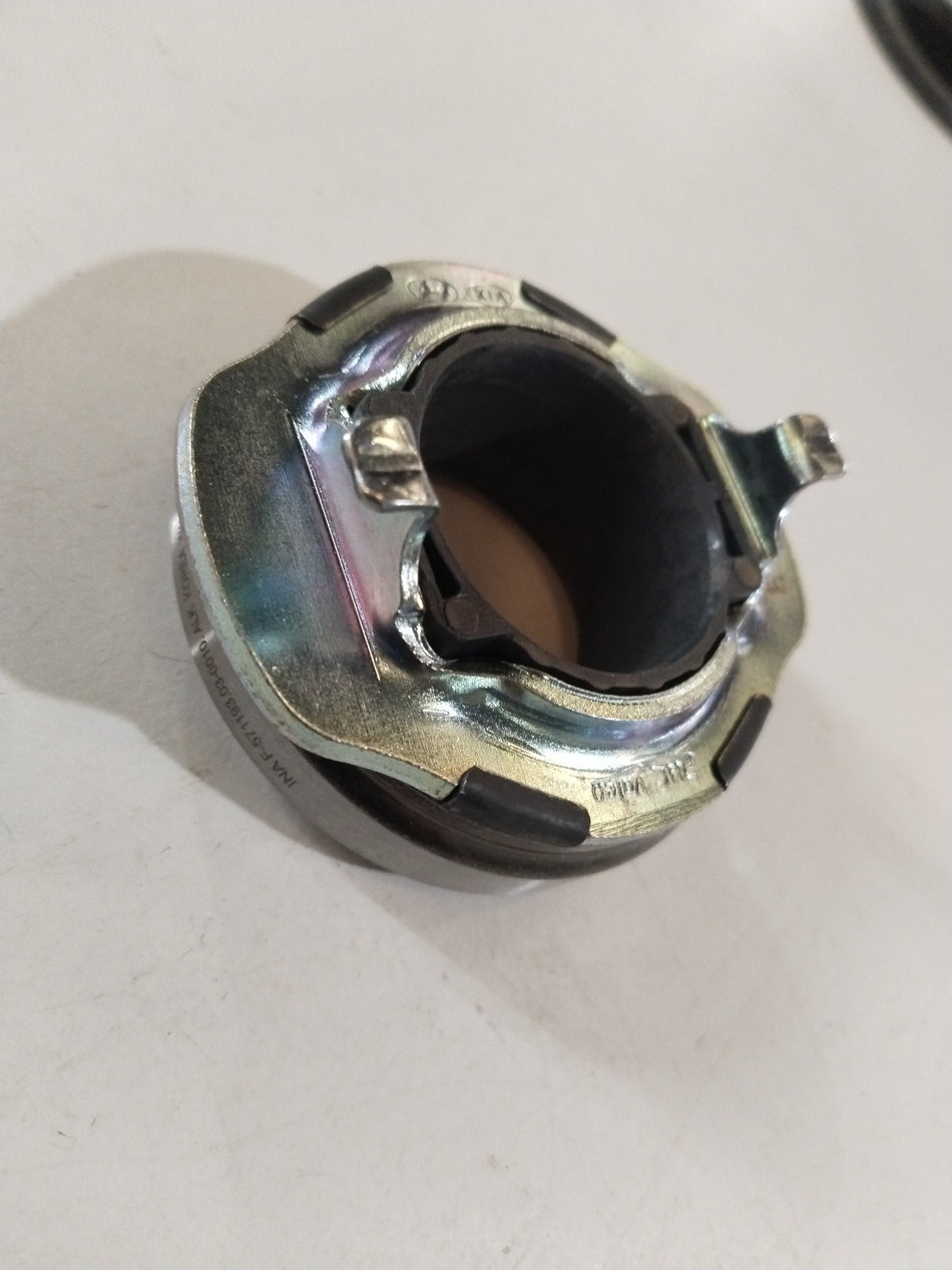 Hyundai clutch release bearing showing a metal component with gear and mounting features for automotive clutch system.