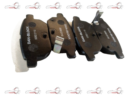 Rear aftermarket brake pad for Toyota Corolla Altis, shown in black with metal backing, designed for reliable vehicle braking.