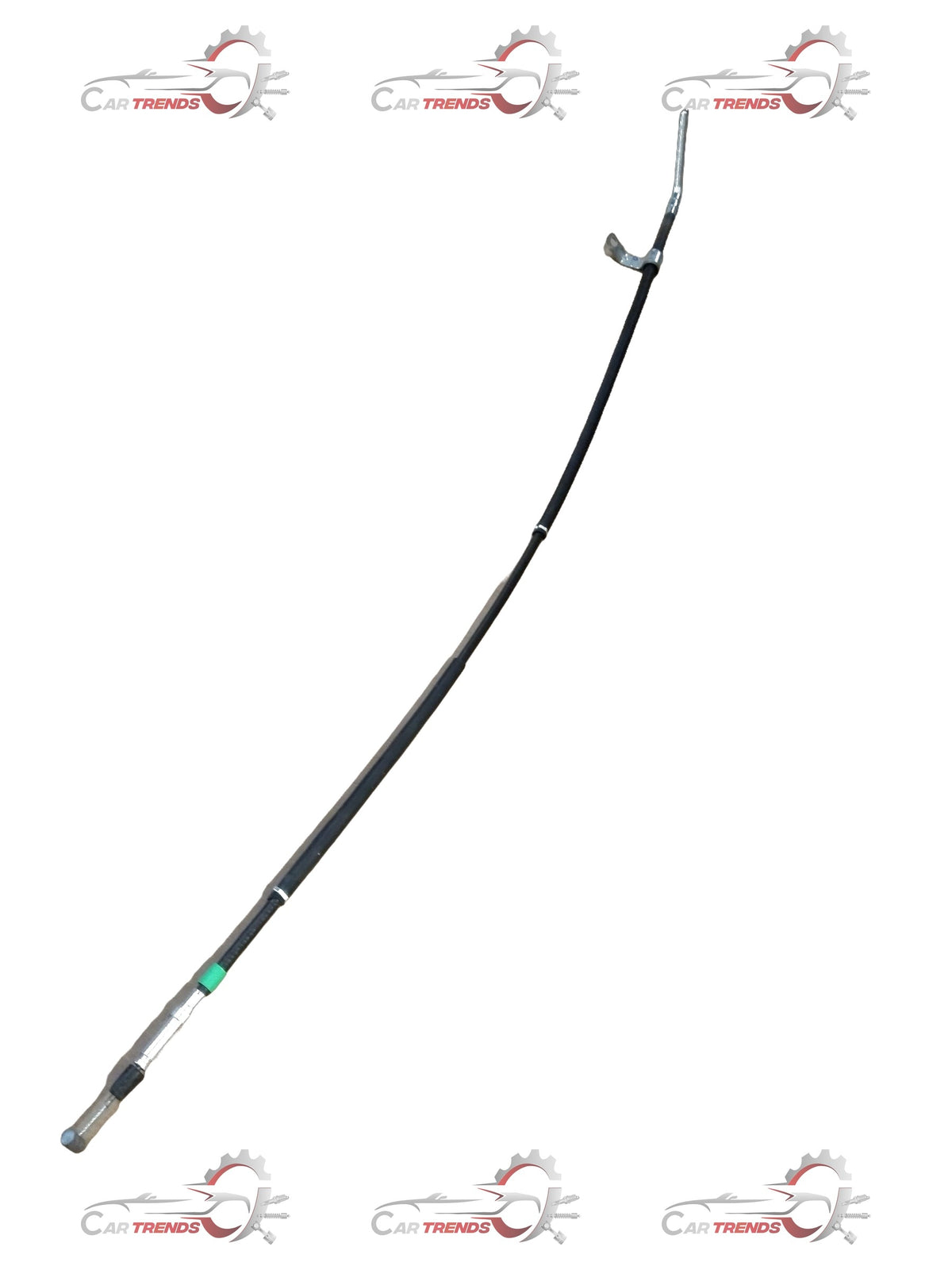 Mahindra Scorpio LH rear parking brake cable assembly, part #0605BAA03071N, showing the black cable with connectors.