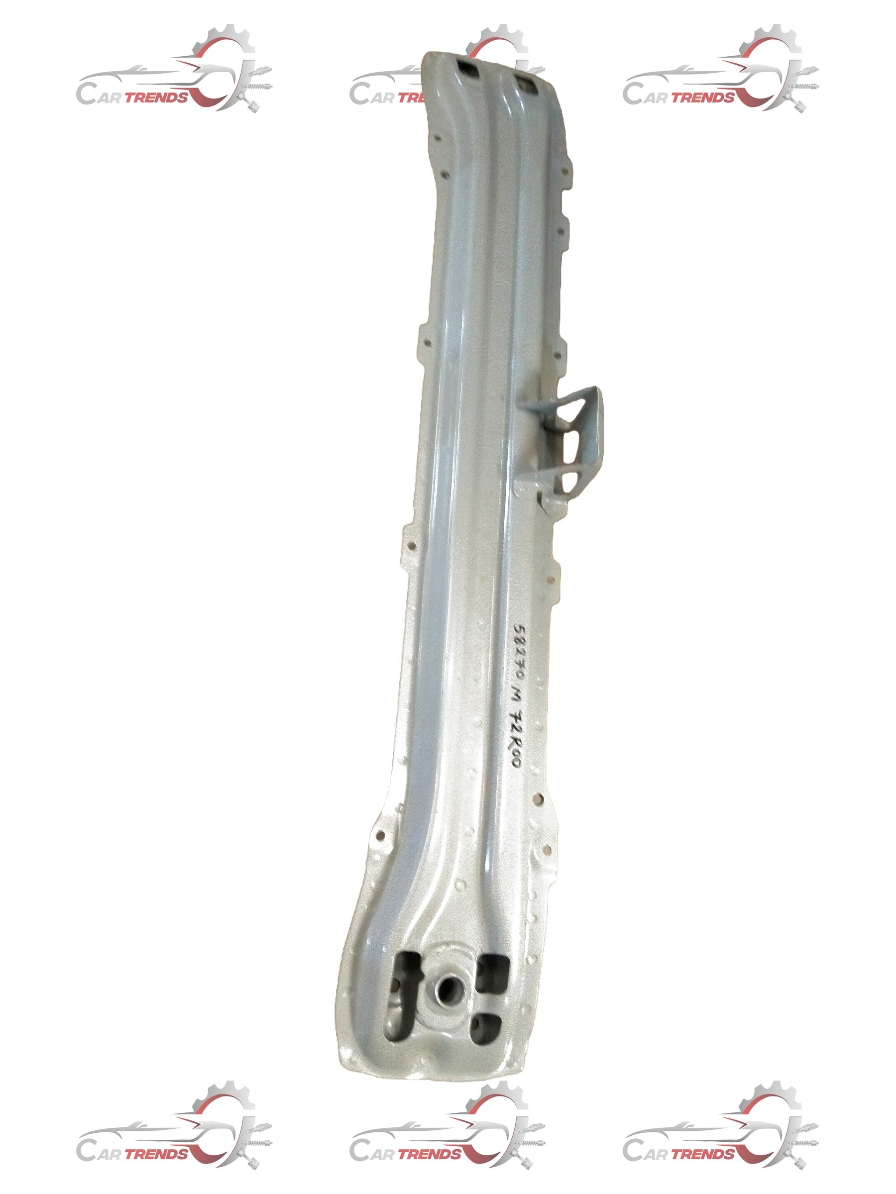 Maruti Suzuki Member Compfront Bumper 58270M72R00 installed on a vehicle, showcasing the front bumper design and finish.