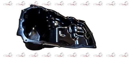 CarTrends engine oil pan for Ford, model JB3Z6675A, showing a close-up of the black metal oil pan with mounting details.