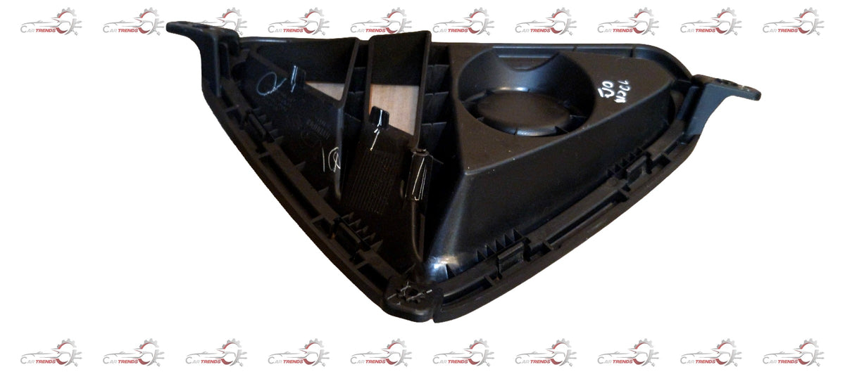 Hyundai Grand Nios right side fog lamp cover, black plastic with mounting details, for model 86562K6400.