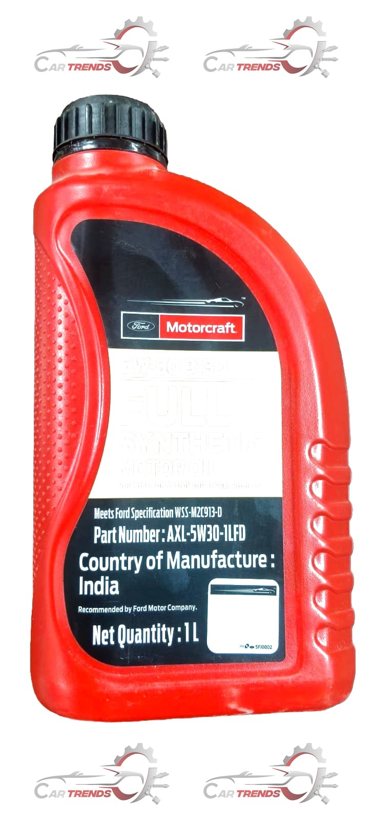 Ford Engine Oil 913D 1L bottle with label, suitable for Ford vehicles, featuring the Ford logo and product details.