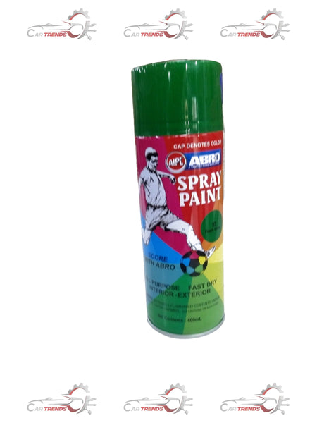 CarTrends spray paint can for cars in Fresh Green color, 12-piece set with three 37-ounce cans, suitable for automotive painting.