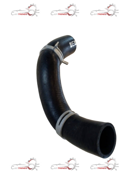 Hyundai Creta lower radiator hose, black rubber replacement part with metal fittings, designed for cooling system in vehicle engine.