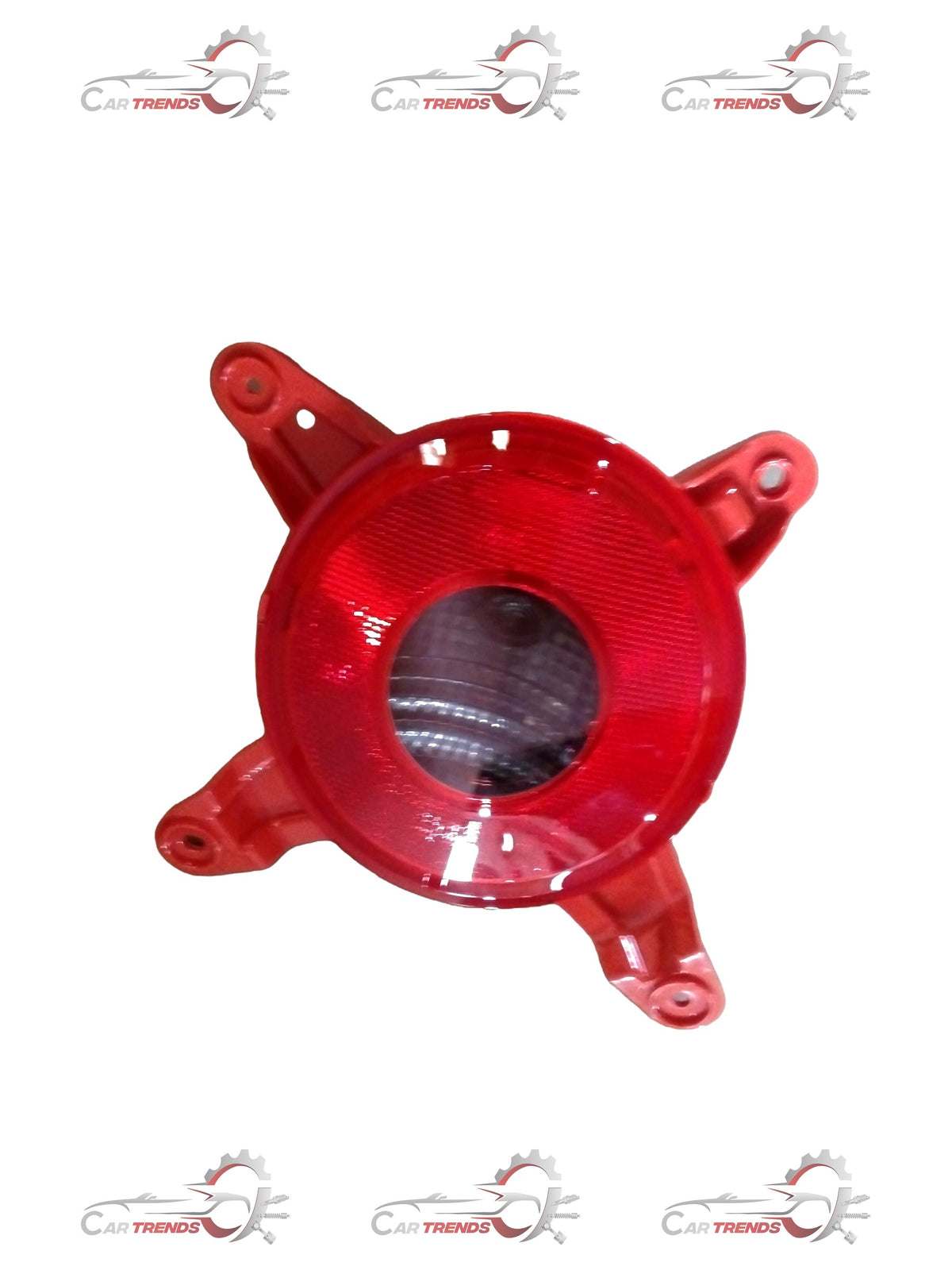 Hyundai i20 reflector spare part by CarTrends, showing a close-up of the reflective surface and mounting edges.