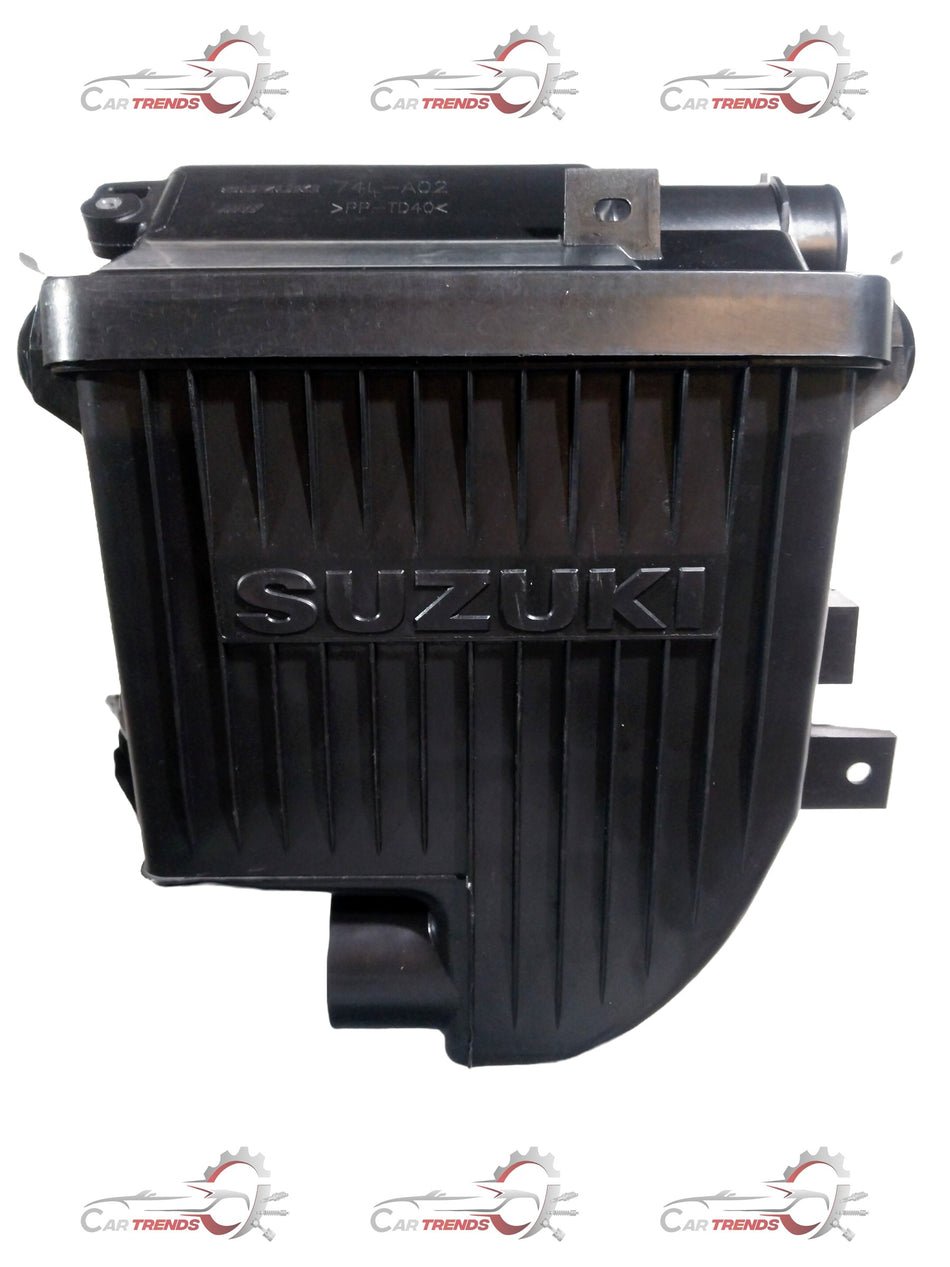CarTrends air cleaner assembly for Maruti Swift 2nd Gen, Dzire 2nd Gen, Ertiga 1st Gen petrol models, showing the filter and housing.