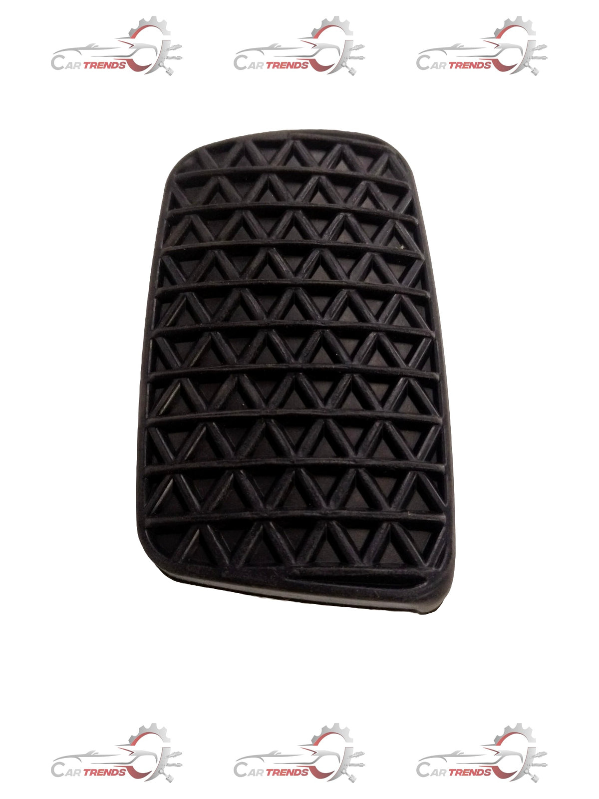 Chevrolet Cruze brake pedal pad by CarTrends, close-up view showing textured black rubber surface with mounting details.
