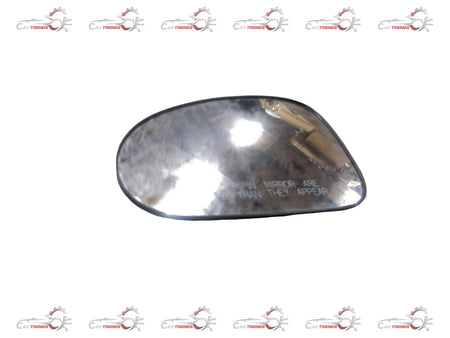 CarTrends Chevrolet Spark left side glass mirror, spare part showing reflective surface and mounting bracket in natural lighting.