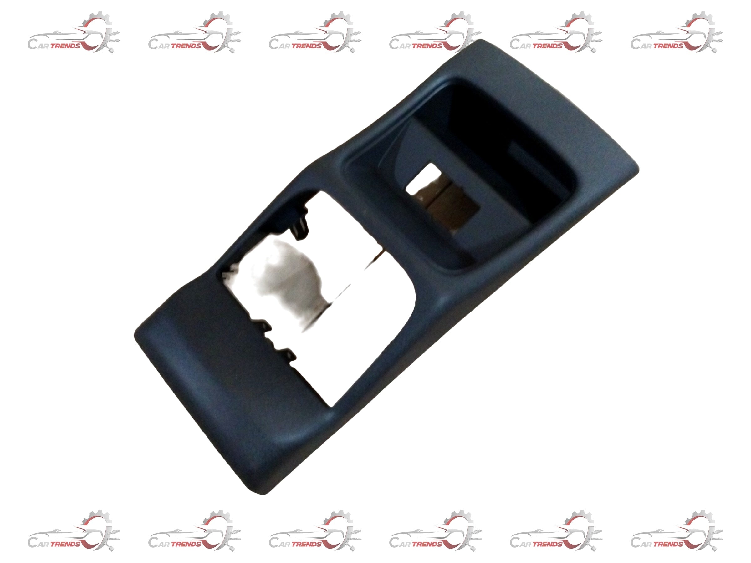 Maruti Suzuki floor console box cover for rear of Suzuki Swift, black plastic interior accessory, close-up view of the cover.