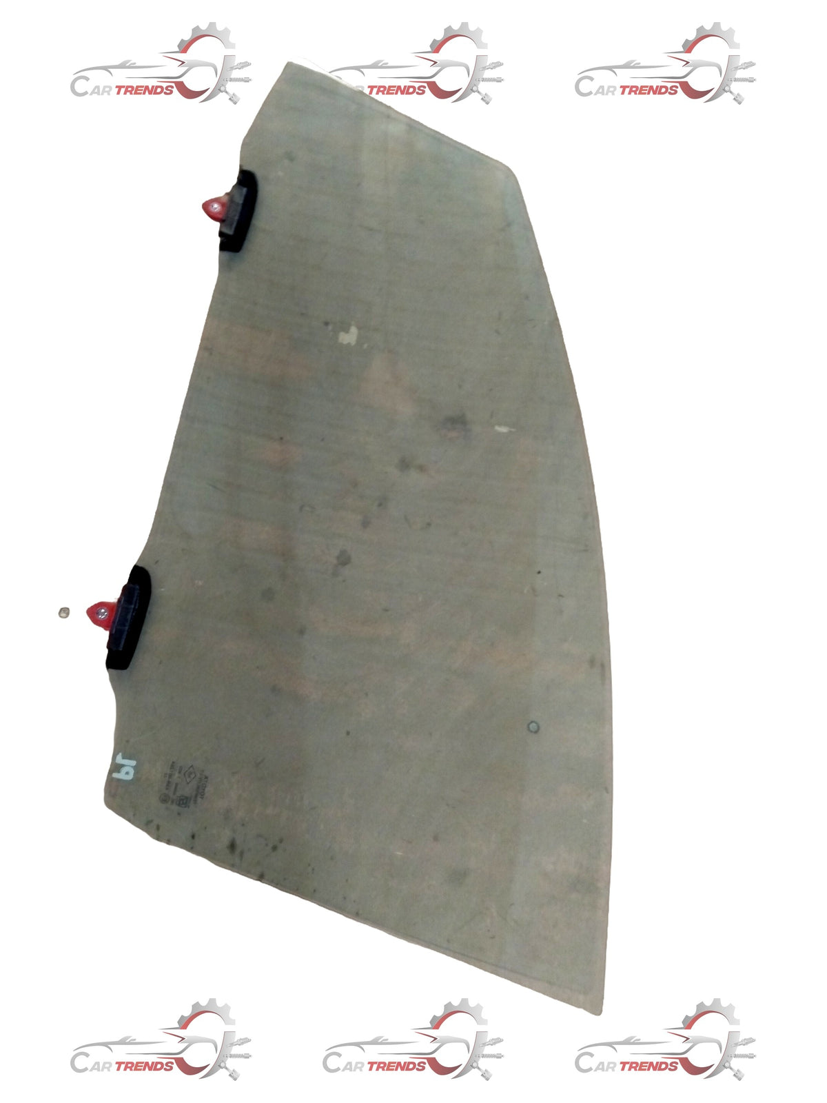 Toyota glass sub-assembly front right side for vehicle, part number 681010K350, shown in the image with clear glass and mounting details.