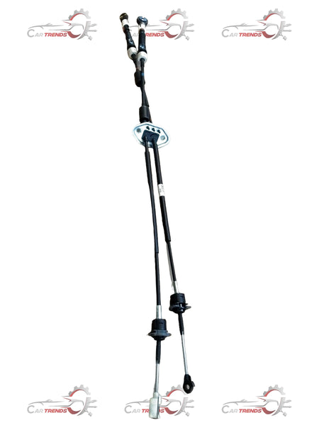 Hyundai manual transmission lever cable assembly for Venue, Creta, Verna, and i20 models, shown with detailed connectors.