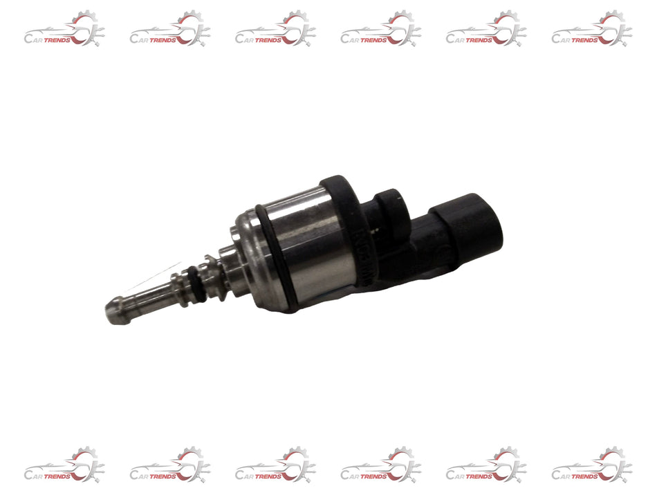 General Motors Chevrolet Spark fuel injector, automotive part with metal and plastic components, for engine fuel delivery.