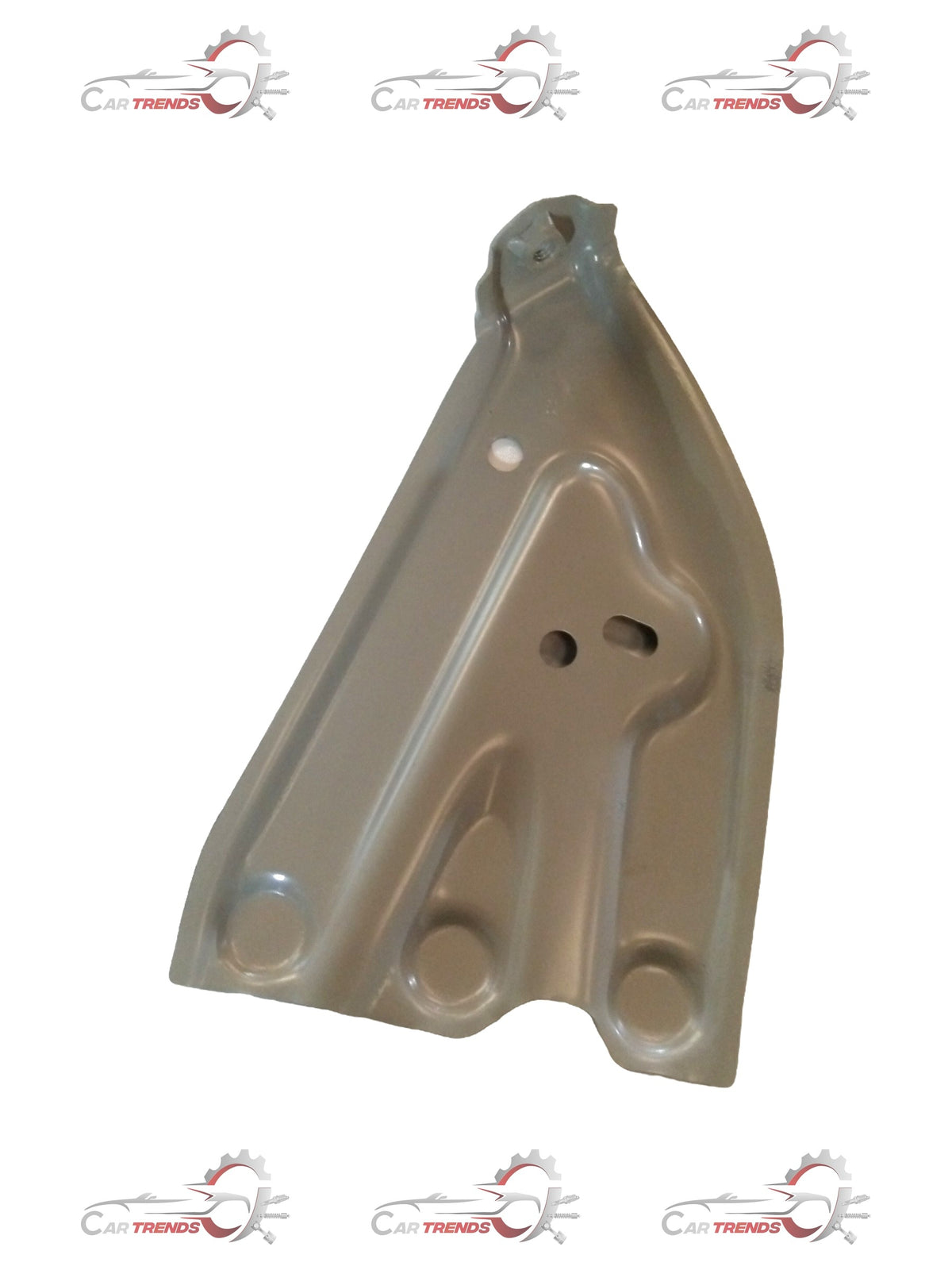 Maruti Suzuki Bracket FR Fender Lower L, close-up view of the car part showing mounting points and metal construction.