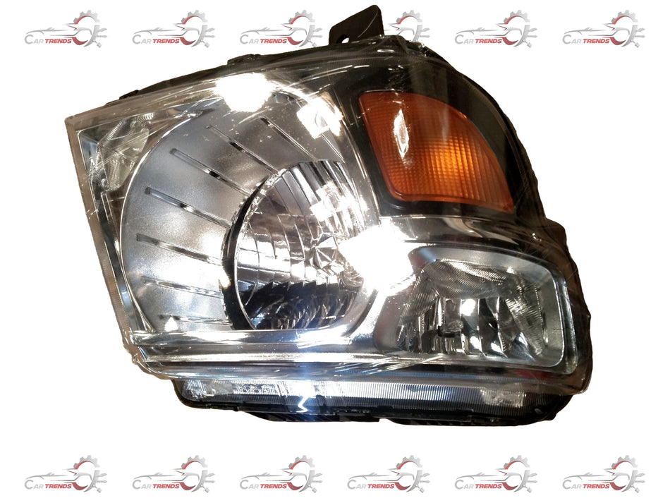 Mahindra Maxx Pickup headlamp assembly, right side, CarTrends brand, with clear lens and mounting brackets visible.