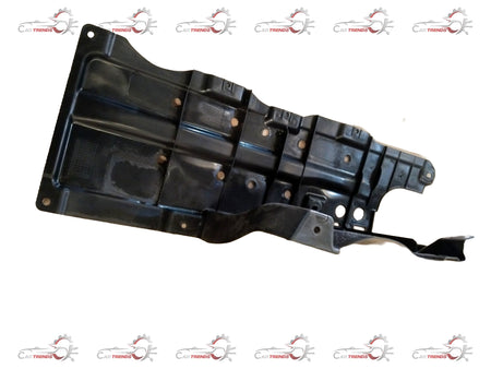 Maruti Suzuki engine cover for Suzuki Ertiga, left side, black plastic with brand logo and product details visible.