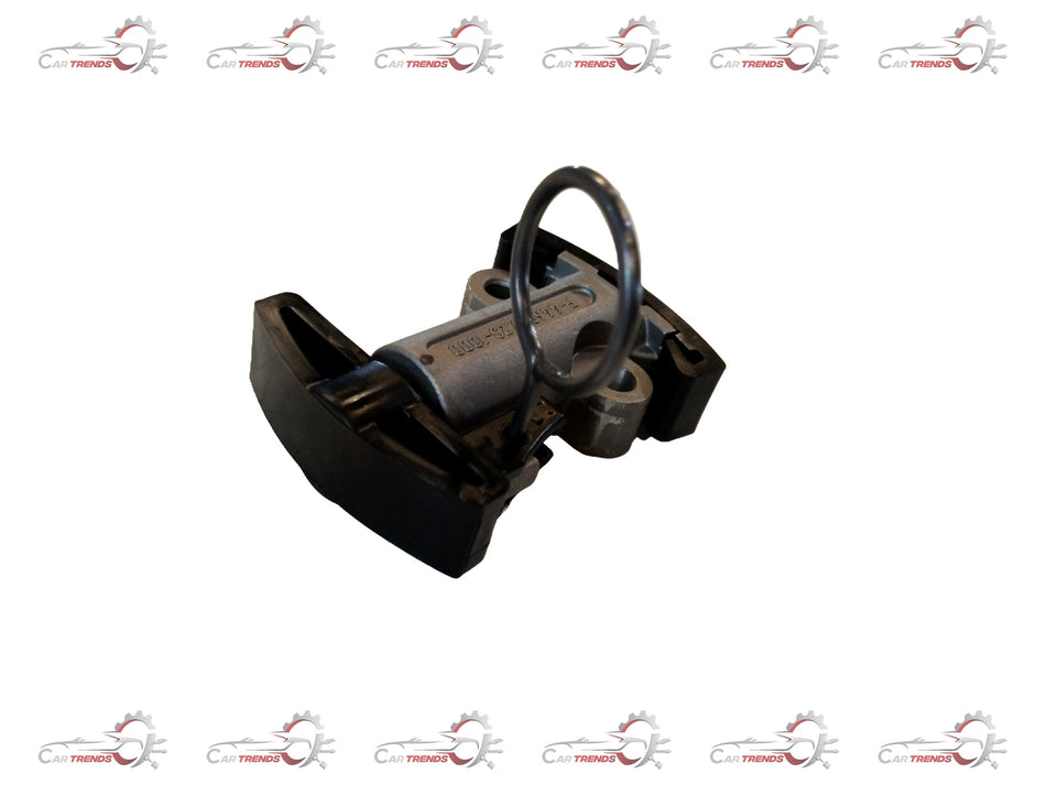 Hydraulic tensioner for Mahindra Supro by CarTrends, secondary timing belt component, metallic and compact design.