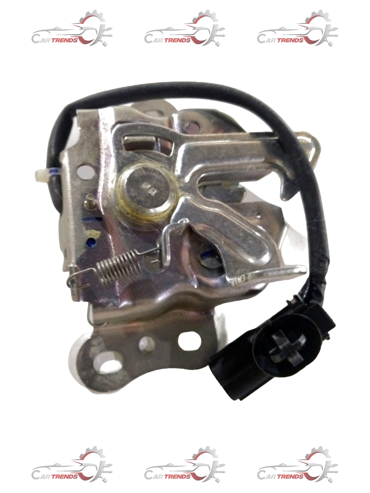 Maruti Suzuki latch component for hood, close-up view showing metal latch mechanism and mounting points