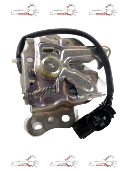 Maruti Suzuki latch component for hood, close-up view showing metal latch mechanism and mounting points