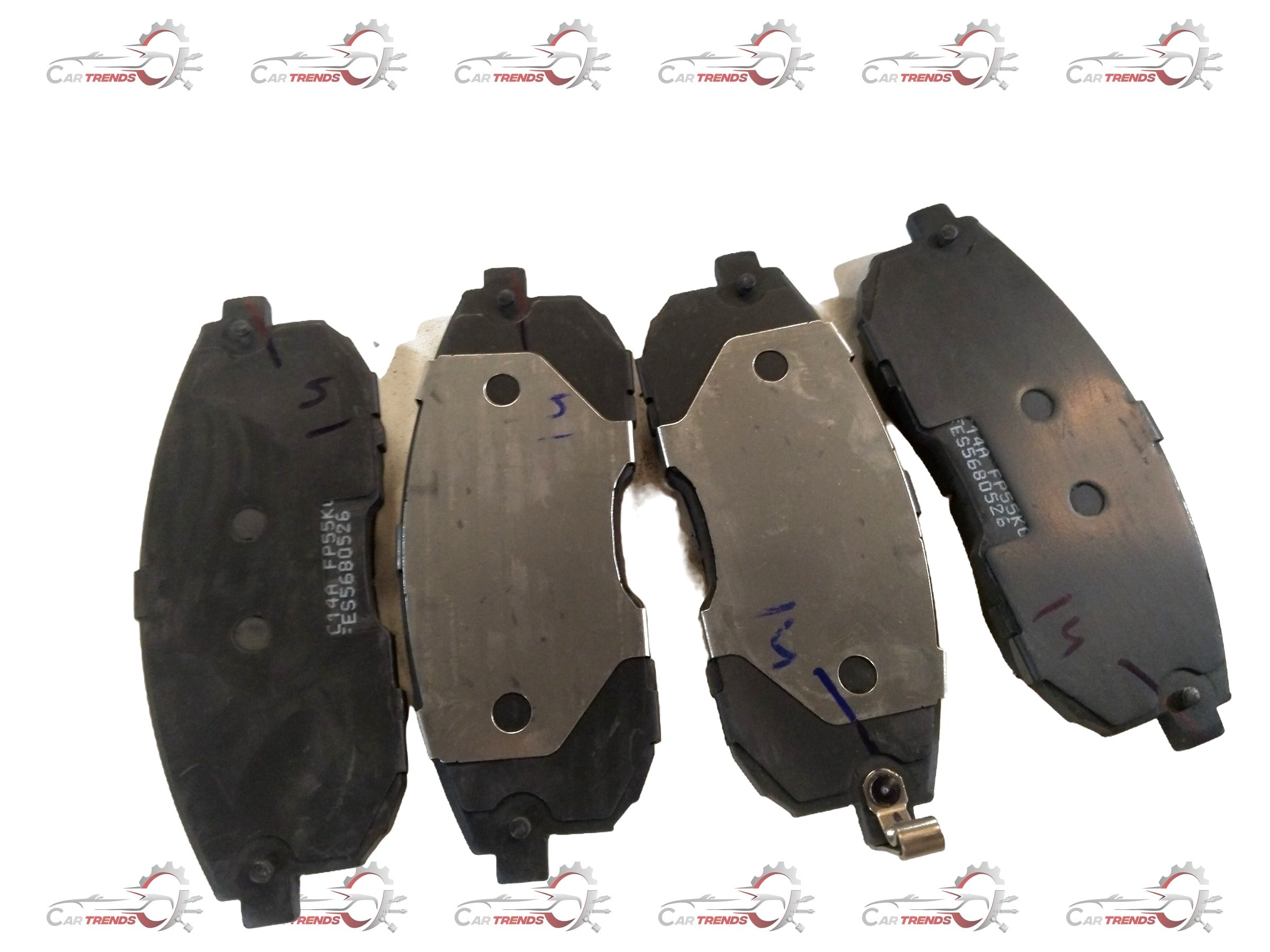 Front brake pad for Maruti Suzuki SX4, showing the new replacement brake pad with detailed metal and friction surface.