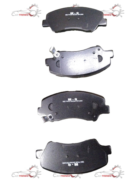Front brake pad for Hyundai EON 0.8 by CarTrends, showing the new brake pad with metal backing and brake friction surface.